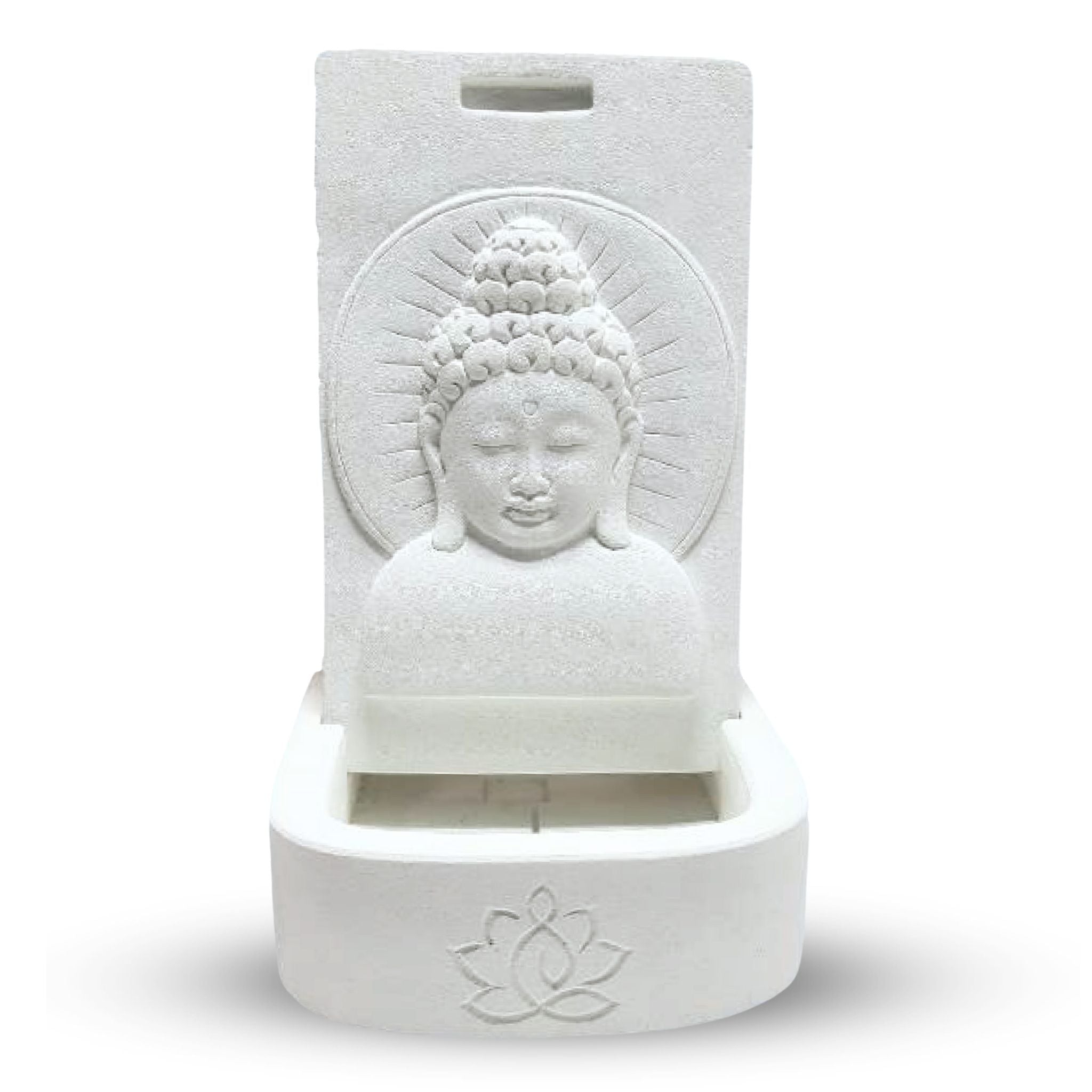 Serenity Buddha Fountain - White