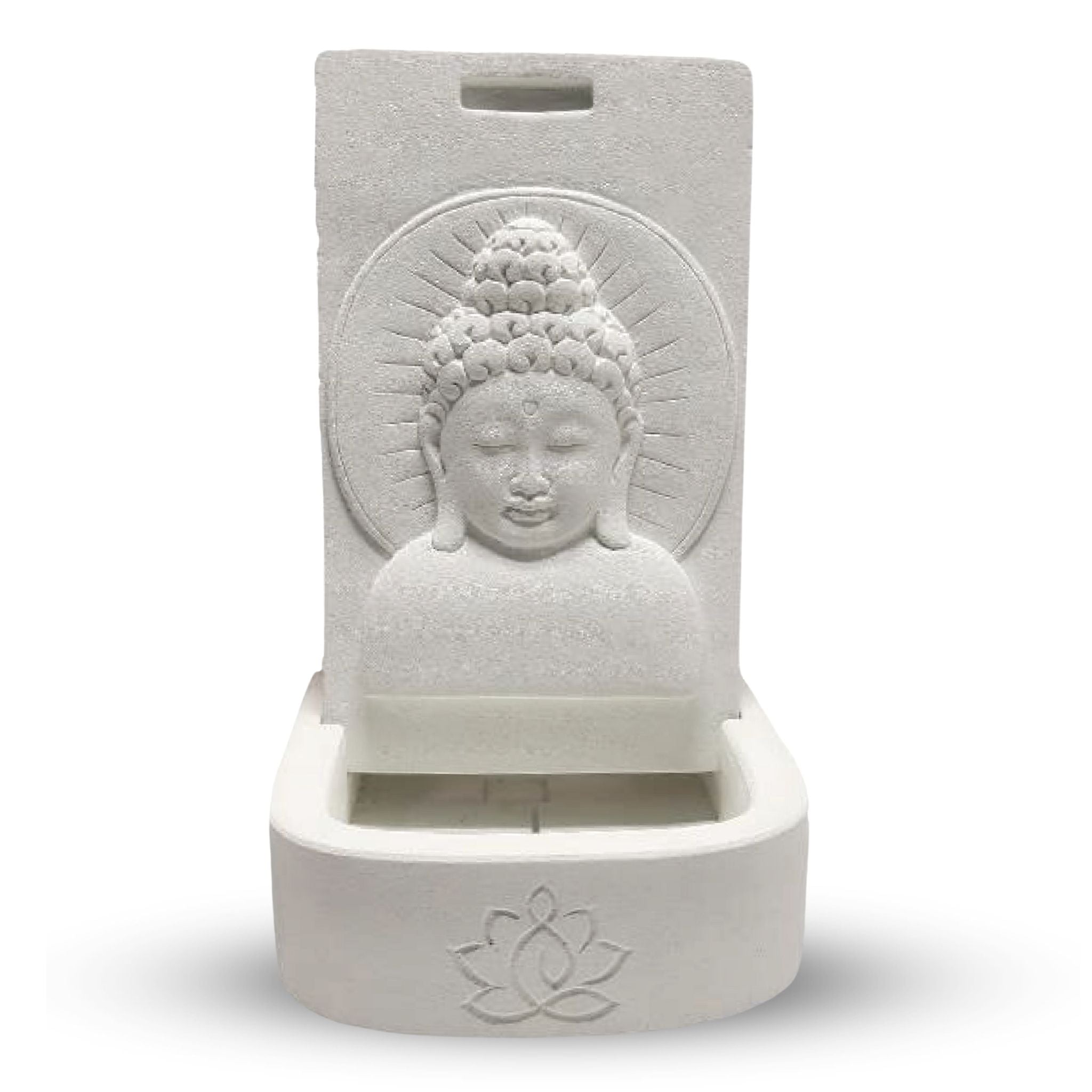 Serenity Buddha Fountain - White