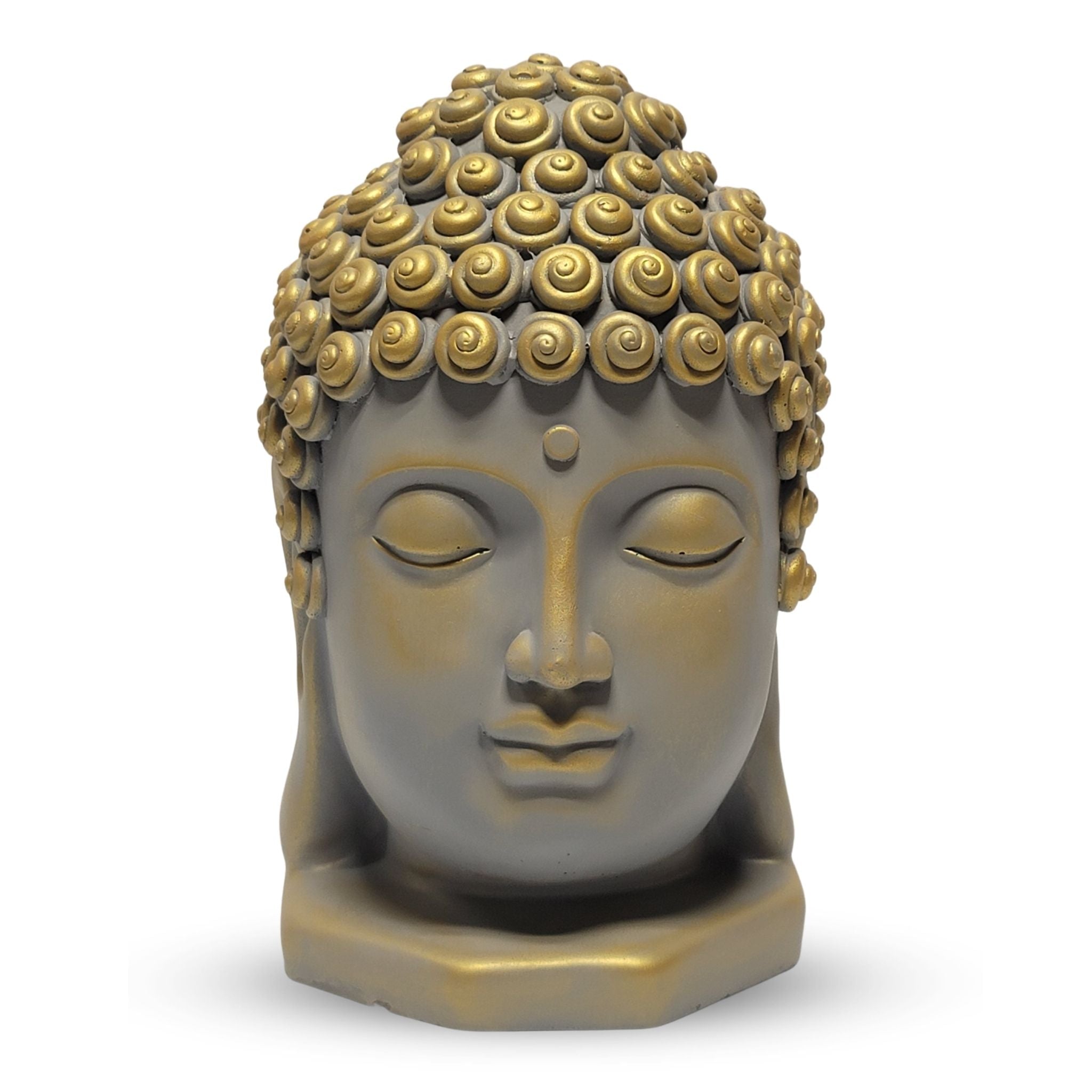 Serene Buddha Bust - Gray Gold