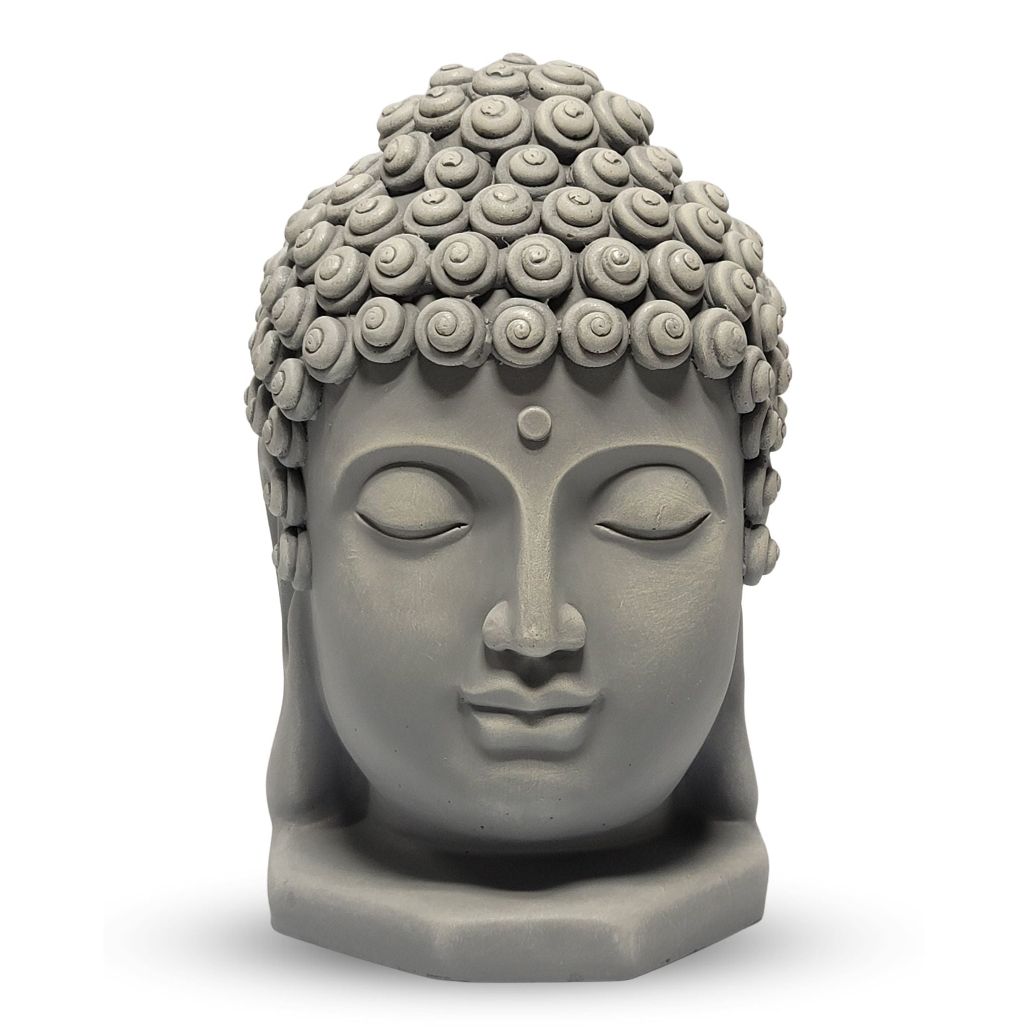 Serene Buddha Bust - Gray White