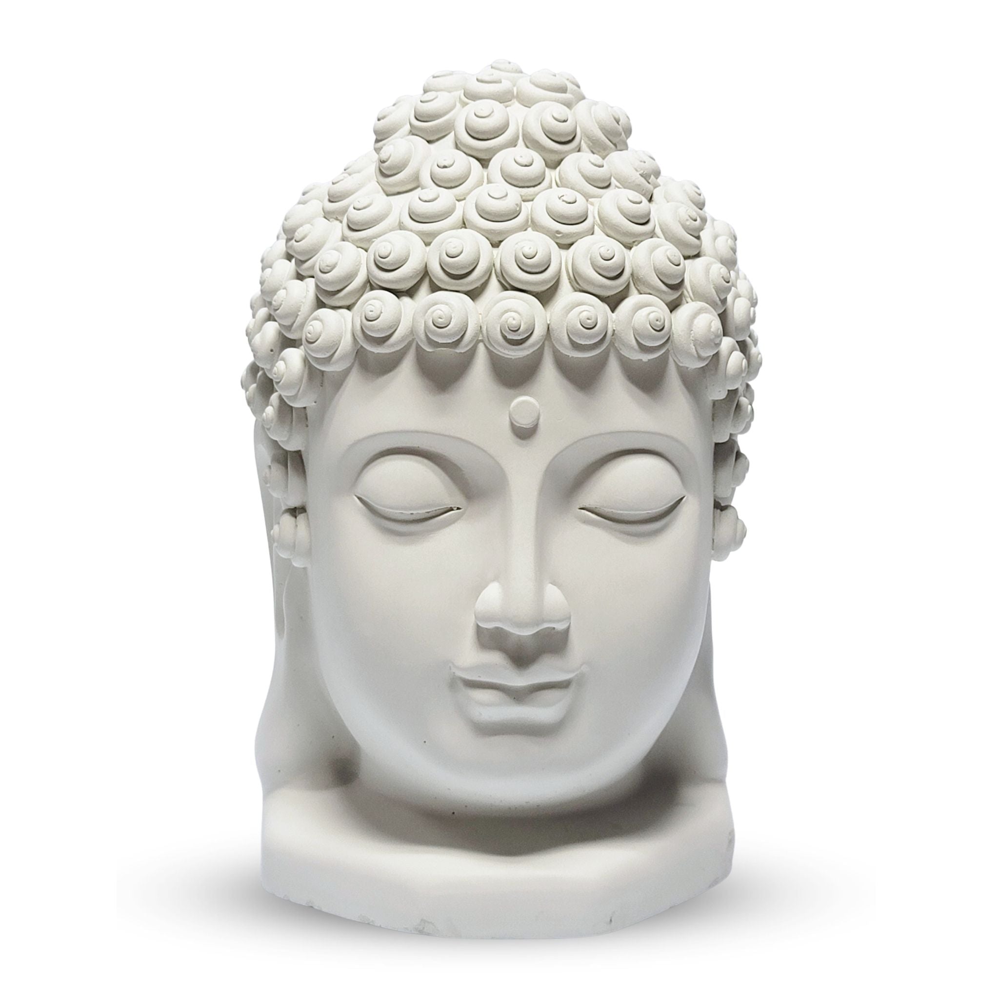 Serene Buddha Bust - White