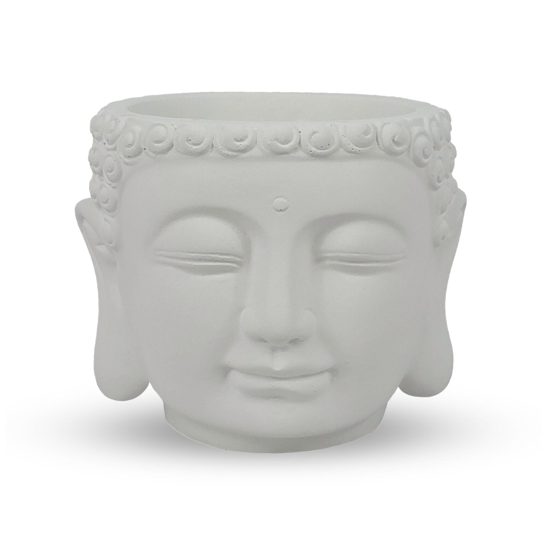 Zen Buddha Planter - White