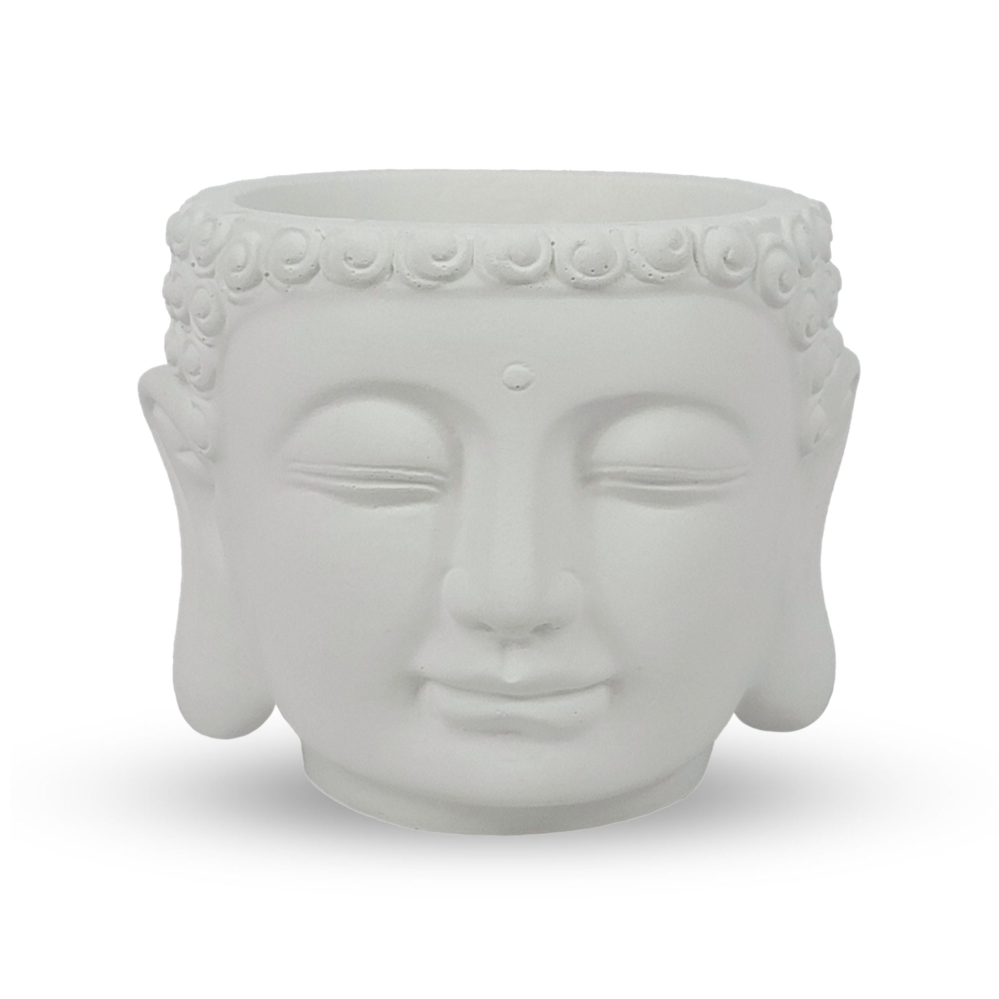 Zen Buddha Planter - White