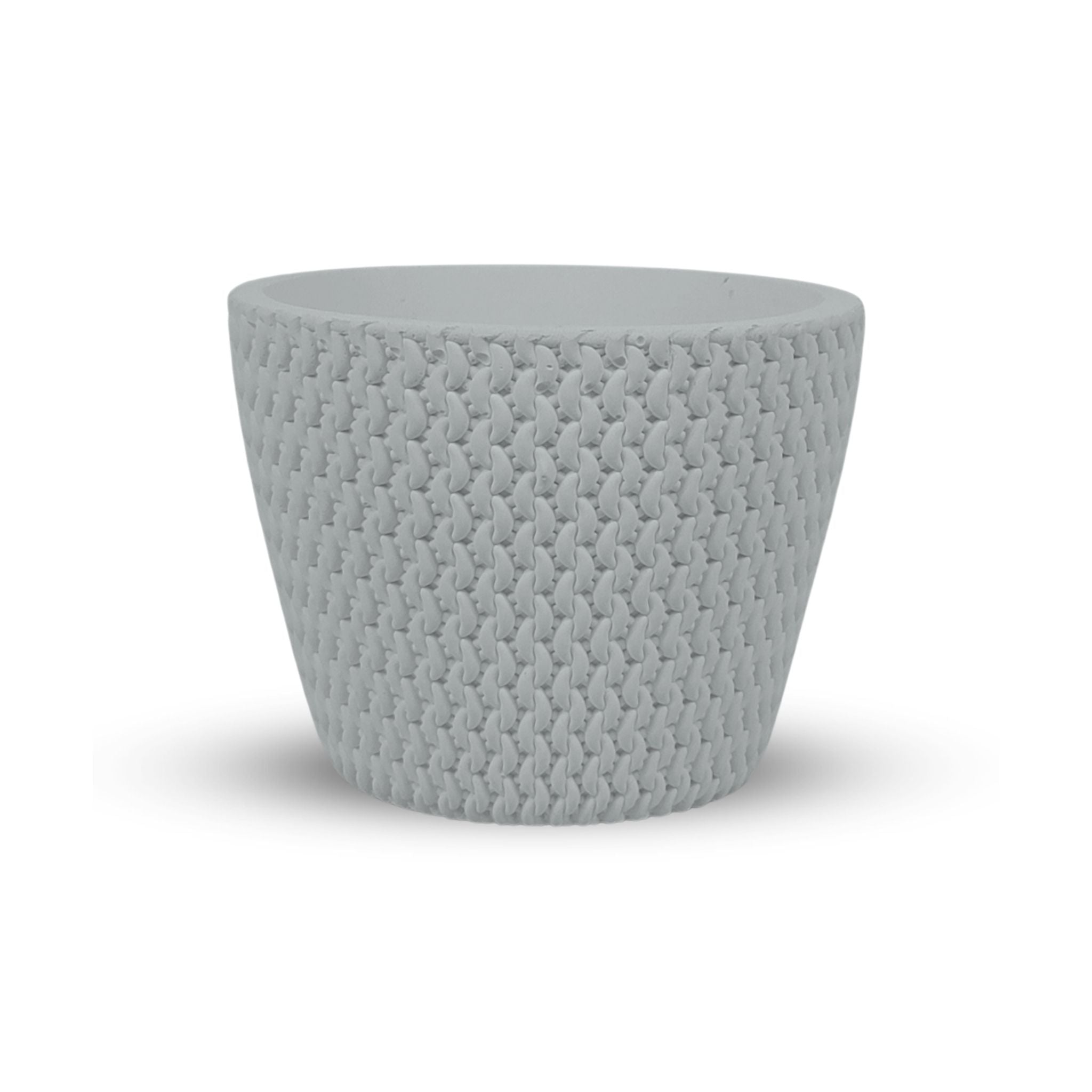 Knitted Small Planter - Gray