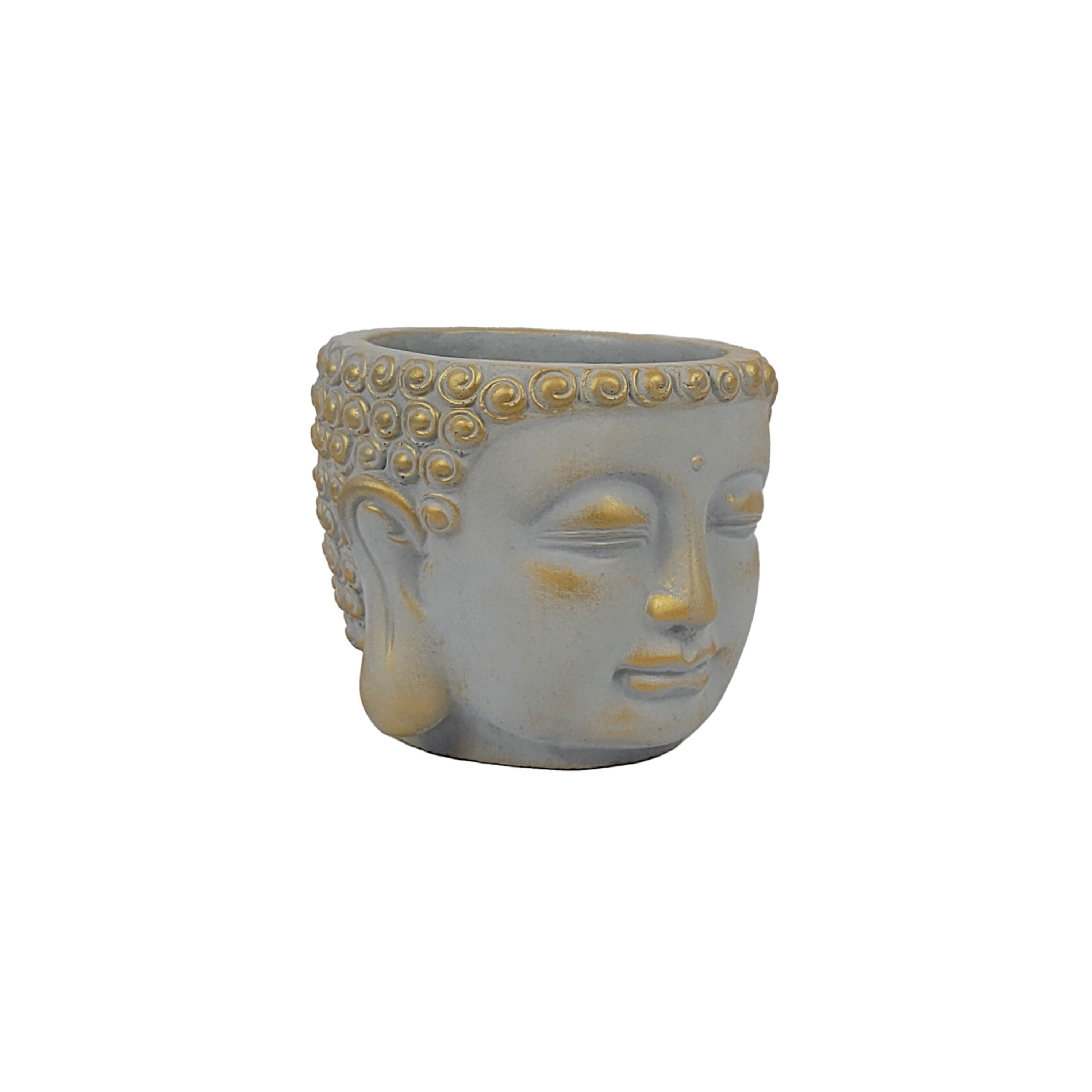 Zen Buddha Planter - Gray Gold